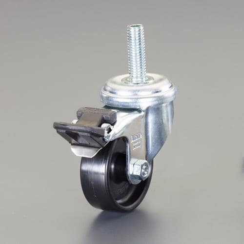 エスコ EA986HV-12 75mm/M10 キャスター(自在金具・ブレーキ付) 1個 （ご注文単位1個）【直送品】