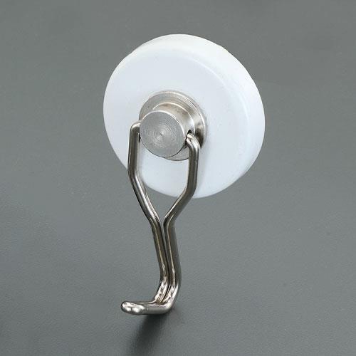 エスコ EA781ET-14B φ52mm/7.0kg マグネットフック(スイベル式/白) 1個 （ご注文単位1個）【直送品】