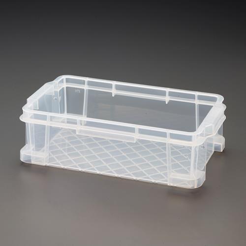 エスコ EA506LF-2 338x193x99mm/ 4.4L 収納ボックス(透明) 1個 （ご注文単位1個）【直送品】