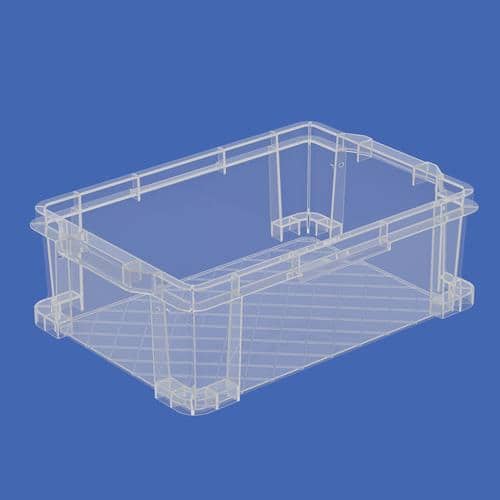 エスコ EA506LF-4 430x286x143mm/12.8L 収納ボックス(透明) 1個 （ご注文単位1個）【直送品】