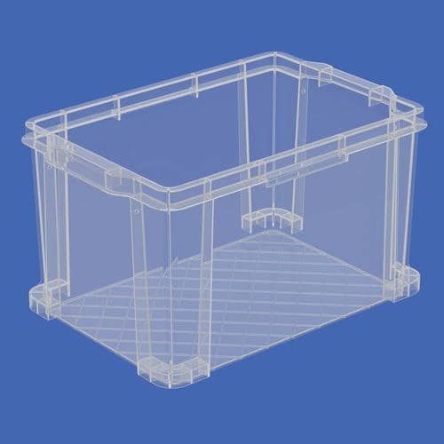 エスコ EA506LF-6 430x286x244mm/22.1L 収納ボックス(透明) 1個 （ご注文単位1個）【直送品】