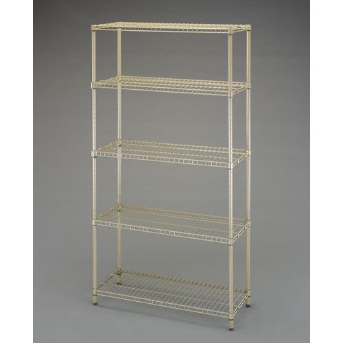 エスコ EA976AK-102 800x300x1618mm スチールラック(カーキ) 1台 （ご注文単位1台）【直送品】