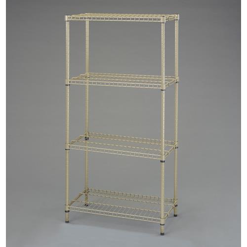 エスコ EA976AK-101 590x300x1238mm スチールラック(カーキ) 1台 （ご注文単位1台）【直送品】