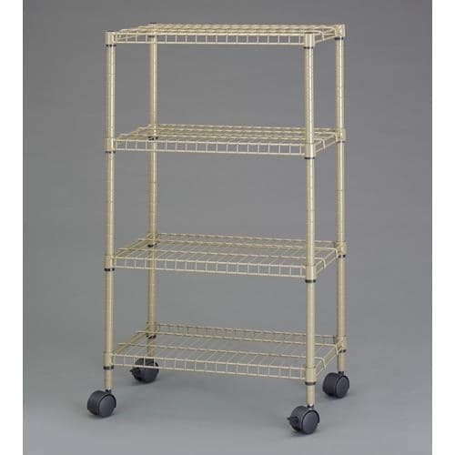 エスコ EA976AK-112 615x400x903mm スチールラック(キャスター付/カーキ) 1台 （ご注文単位1台）【直送品】