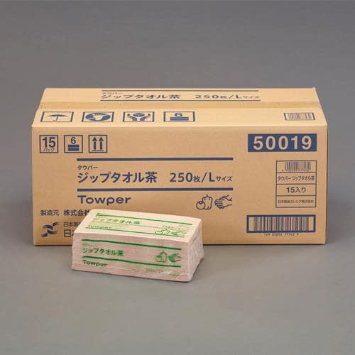 エスコ EA929AZ-32B 250x250mm ハンドタオル(250枚/12パック) 1箱 （ご注文単位1箱）【直送品】