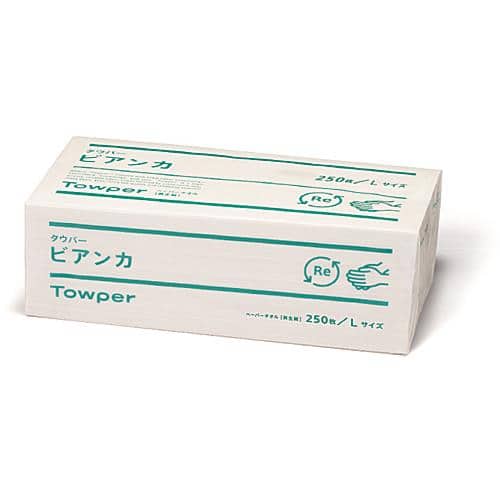 エスコ EA929AZ-33 250x250mm ハンドタオル(250枚) 1束 （ご注文単位1束）【直送品】