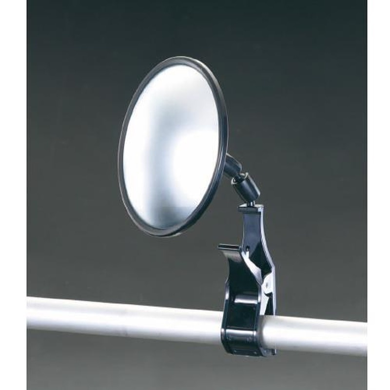 エスコ EA724Z-14B φ148mm凸面ミラー(クリップ付/黒) 1個（ご注文単位1個）【直送品】