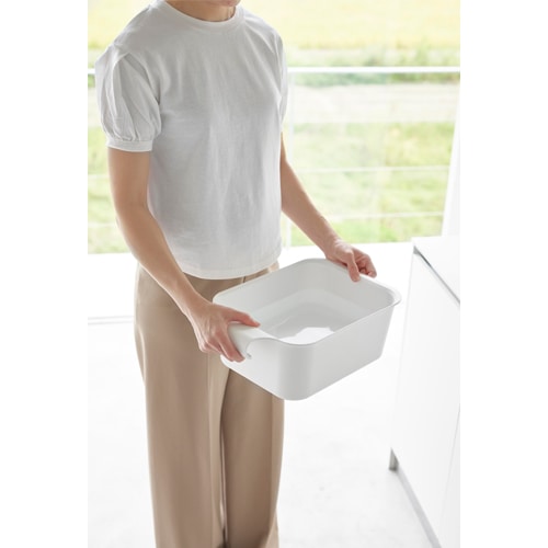 エスコ EA638LF-69 365x243x133mm 角バケツ(ホワイト) 1個 (ご注文単位1個)【直送品】