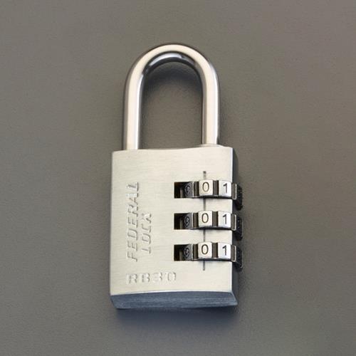 エスコ EA983S-143 30mm ダイヤル錠(ステンレス製ツル) 1個 （ご注文単位1個）【直送品】