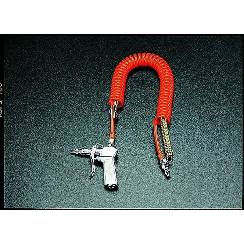 エスコ EA123AE-6 2.0mm穴エアーブローガン(5mプラグ・スプリング付ホース) 1個（ご注文単位1個）【直送品】