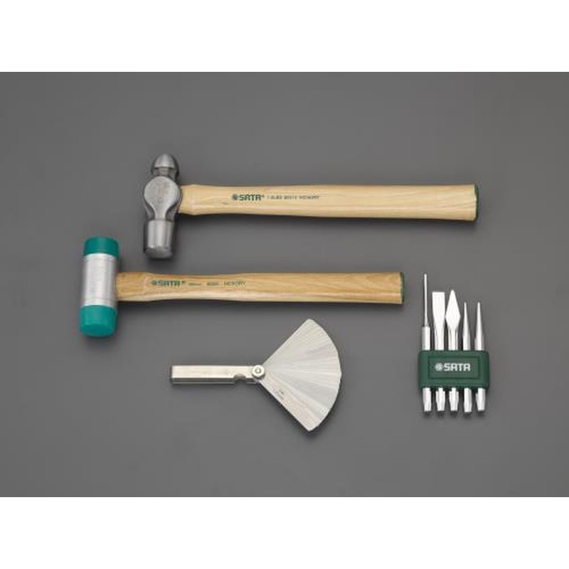 エスコ EA687YA-40 4個組ハンマー&ピンポンチセット(トレー入) 1個(ご注文単位1個)【直送品】