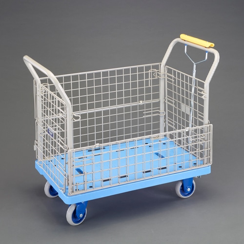 エスコ EA520BY-43B 900x600mm/300kg 運搬車(静音/メッシュ/ブレーキ) 1台 （ご注文単位1台）【直送品】