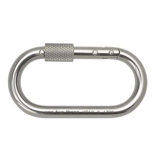 エスコ EA638JS-21 89x36x10mm 安全環付カラビナ(ステンレス/Wストッパー) 1個 （ご注文単位1個）【直送品】