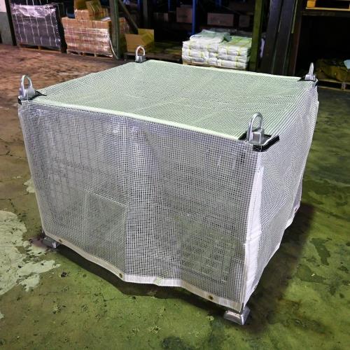 エスコ EA985RH-12 1200x1000x 800mm メッシュパレットカバー(透明/糸入 1枚 （ご注文単位1枚）【直送品】
