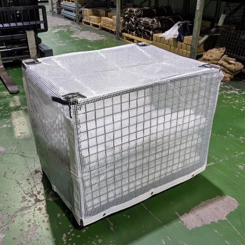 エスコ EA985RH-11 1000x 800x 800mm メッシュパレットカバー(透明/糸入 1枚 （ご注文単位1枚）【直送品】