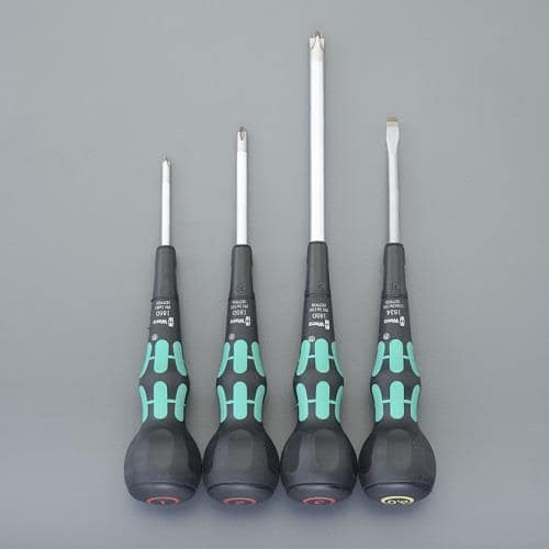 エスコ EA560WA-616 4本組 [+ -] ボールグリップドライバーセット 1セット （ご注文単位1セット）【直送品】