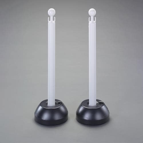 エスコ EA983FT-250A 255x837mm チェーンスタンド(白/2本) 1本 (ご注文単位1本)【直送品】