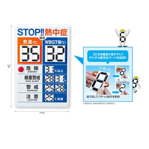エスコ EA983BB-205 450x300mm 熱中症予防表示板 1台 （ご注文単位1台）【直送品】