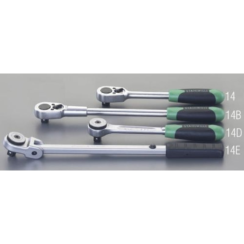 エスコ EA617ZR-14D 1/2”DR/272mmラチェットハンドル 1個（ご注文単位1個）【直送品】