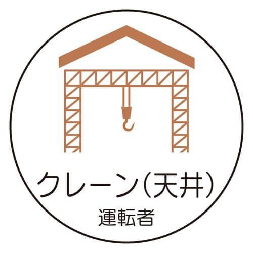 エスコ EA983AN-40 φ35mm ヘルメットステッカー(クレーン(天井) 運転者/2枚) 1組 （ご注文単位1組）【直送品】