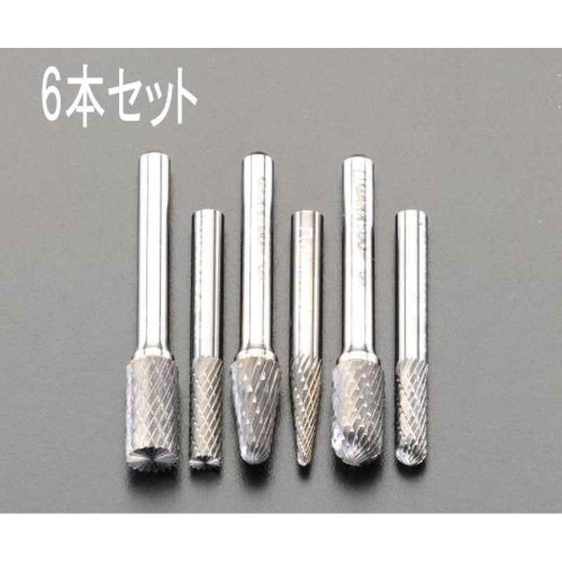 エスコ EA819XH 6本組超硬カッター(6mm軸) 1個（ご注文単位1個）【直送品】