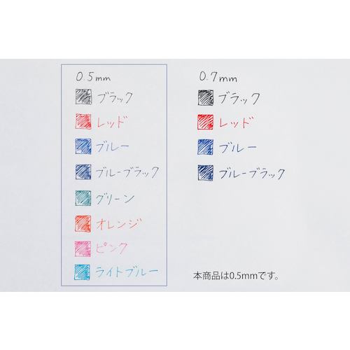 エスコ EA765MG-701 0.5mm ボールペン(黒・ゲルインク・ノック式/10本) 1本 (ご注文単位1本)【直送品】