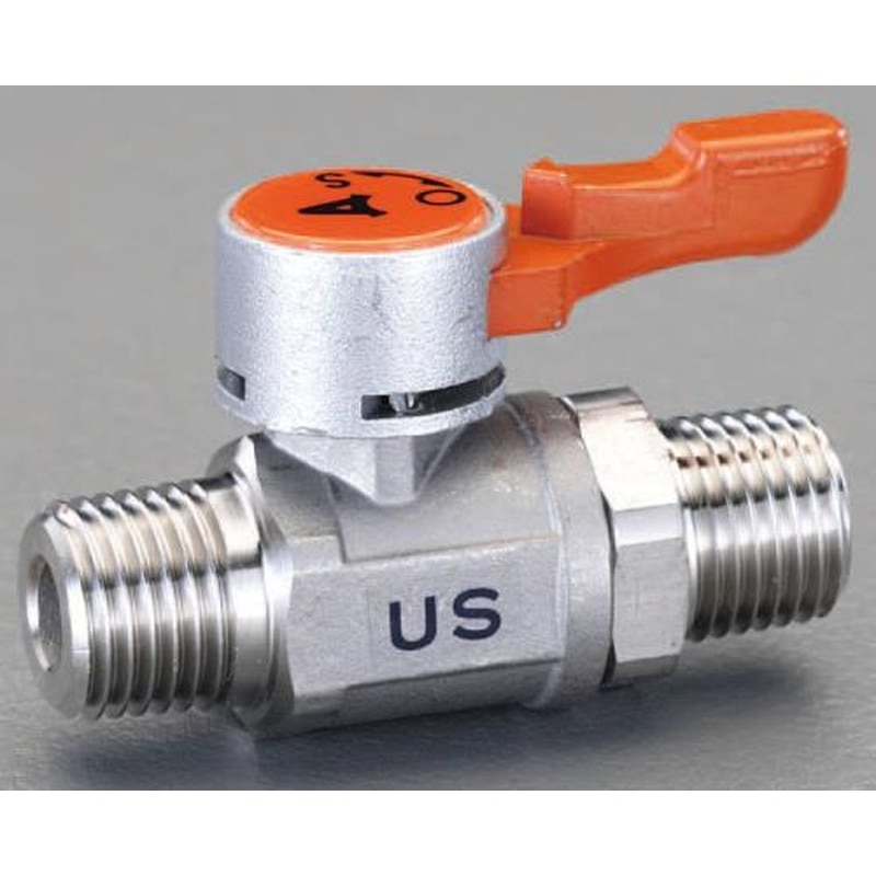 エスコ EA425CC-2 R1/4”xR1/4”ミニボールバルブ(ステンレス製) 1個(ご注文単位1個)【直送品】