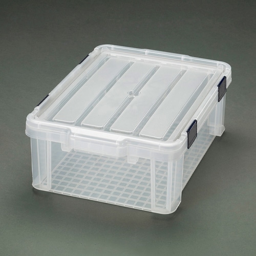 エスコ EA506LA-12C 447x295x162mm 収納ケース(バックル付/クリアー) 1個 （ご注文単位1個）【直送品】