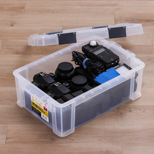 エスコ EA506LA-12C 447x295x162mm 収納ケース(バックル付/クリアー) 1個 （ご注文単位1個）【直送品】