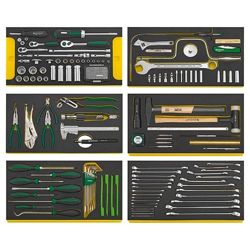 エスコ EA612VS-4 163個組 航空機整備用工具セット(インチ) 1セット （ご注文単位1セット）【直送品】