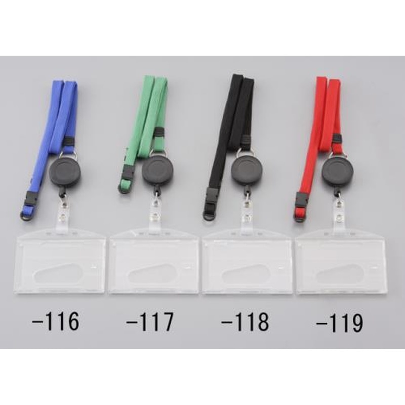 エスコ EA956VA-116 IDカード用名札(ストラップ付・リール付/青) 1個（ご注文単位1個）【直送品】