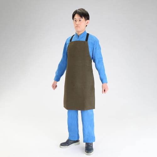 エスコ EA355BA-60 83x60cm 難燃エプロン(OD色) 1枚 （ご注文単位1枚）【直送品】