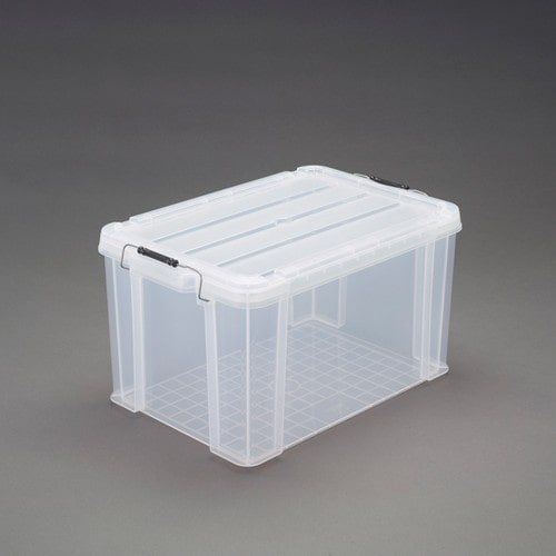 エスコ EA506AB-46A 580x385x320mm 収納ケース(バックル付/クリア) 1個 （ご注文単位1個）【直送品】