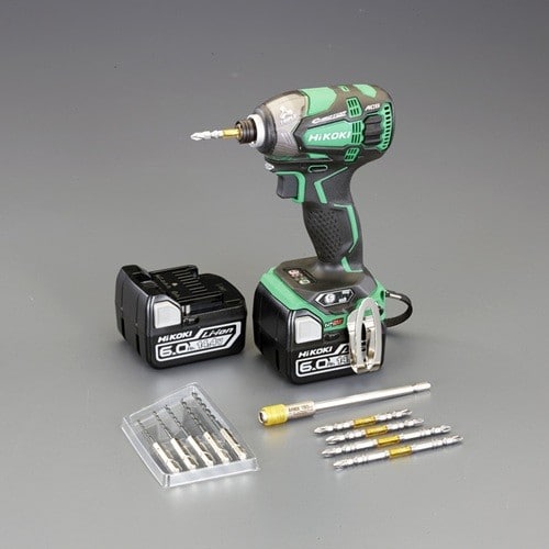 エスコ EA813DB-225D DC14.4V インパクトドライバーセット(充電式) 1セット （ご注文単位1セット）【直送品】