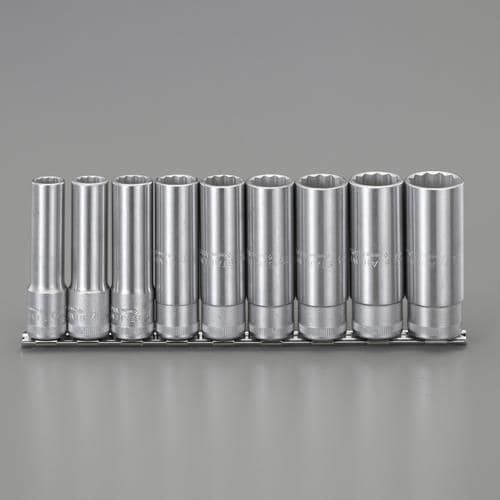 エスコ EA617ZE-1A 1/2DR/9個組 ディープソケットセット 1セット （ご注文単位1セット）【直送品】