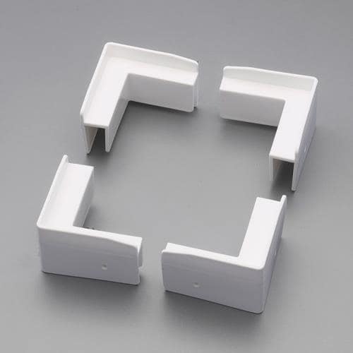 エスコ EA911BG-15A 70x70mm プラダンコーナーセット(L2個+R2個/白) 1組 （ご注文単位1組）【直送品】