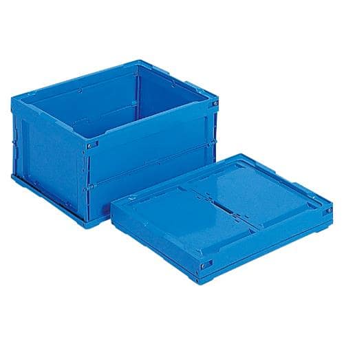 エスコ EA506AA-79 437x325x239mm/26.8L 折畳コンテナ(青) 1個 （ご注文単位1個）【直送品】