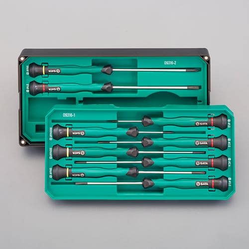 エスコ EA683SP-4A 9本組 [+ -]精密ドライバーセット 1セット （ご注文単位1セット）【直送品】