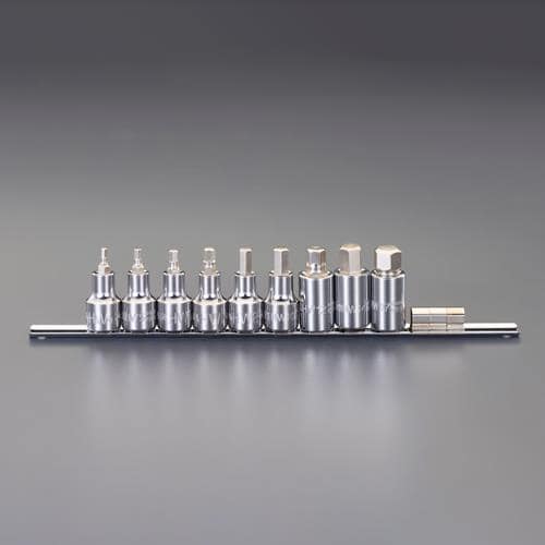 エスコ EA687CM-100B 1/2DR [INHEX]ビットソケットセット 1セット （ご注文単位1セット）【直送品】