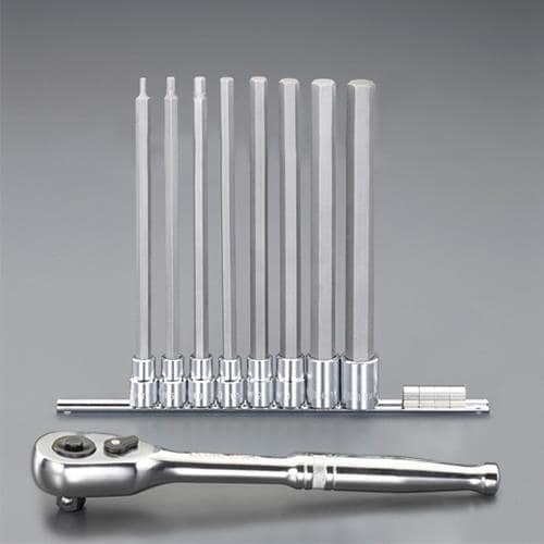 エスコ EA617GT-104B 1/2DR/4-19mm/250mm Hexビットソケット 1セット （ご注文単位1セット）【直送品】