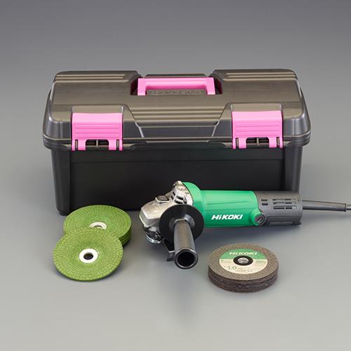 エスコ EA809BG-40 100mm/1100W 電気ディスクグラインダーセット 1セット （ご注文単位1セット）【直送品】