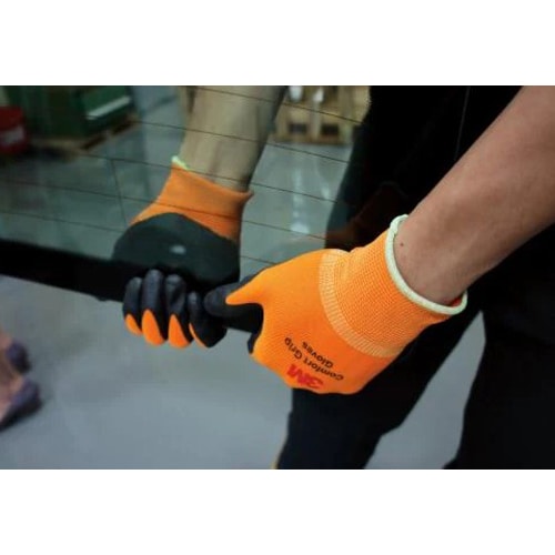 エスコ EA354MA-17A [XL/225mm] 手袋(ニトリルゴムコート/オレンジ) 1組 （ご注文単位1組）【直送品】