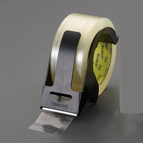 エスコ EA943KD-2A 48mmx50m 梱包用透明テープ(カッター付) 1個 （ご注文単位1個）【直送品】
