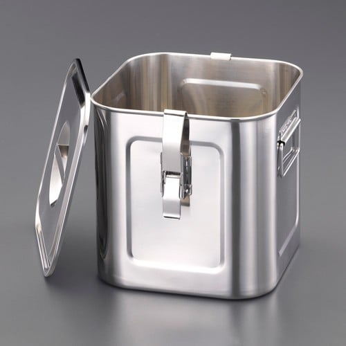 エスコ EA508SC-162A 330x330x330mm ふた付深型ボックス(ステンレス製) 1個 （ご注文単位1個）【直送品】