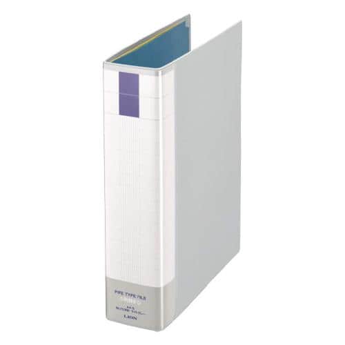 エスコ EA762CL-213 A4/S型 両開きパイプ式ファイル(500枚/グレー) 1個 （ご注文単位1個）【直送品】