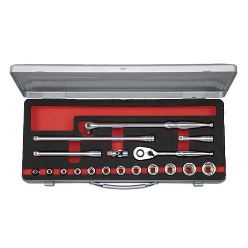 エスコ EA618P-3A 3/8DR ソケットレンチセット 1セット （ご注文単位1セット）【直送品】