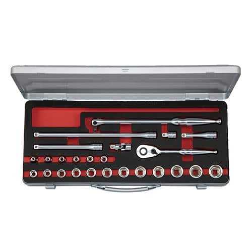 エスコ EA618P-4A 3/8DR ソケットレンチセット 1セット （ご注文単位1セット）【直送品】