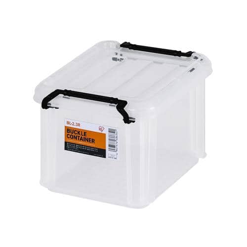 エスコ EA506AB-32C 210x165x130mm 収納ケース(バックル付/クリアー/6個) 1箱 （ご注文単位1箱）【直送品】