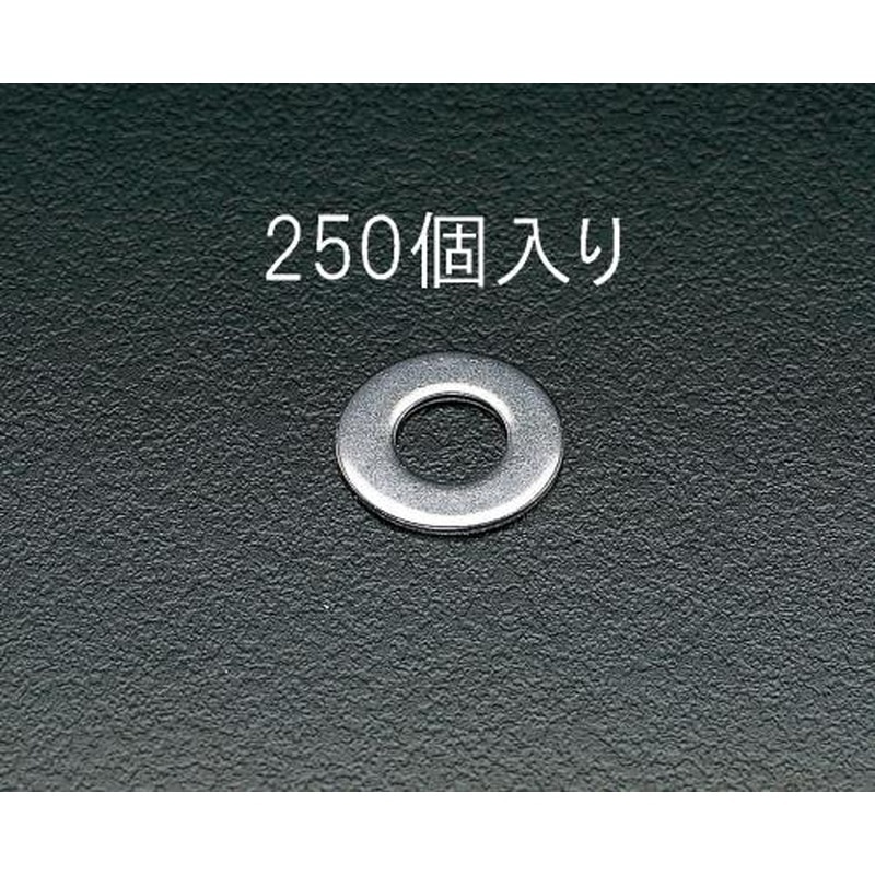 エスコ EA949SE-4 M4平ワッシャー(ステンレス製/250個) 1個（ご注文単位1個）【直送品】