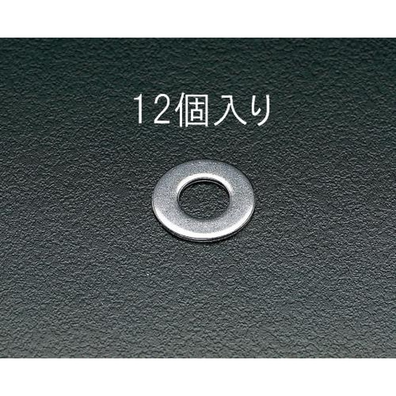 エスコ EA949SE-12 M12平ワッシャー(ステンレス製/12個) 1個（ご注文単位1個）【直送品】